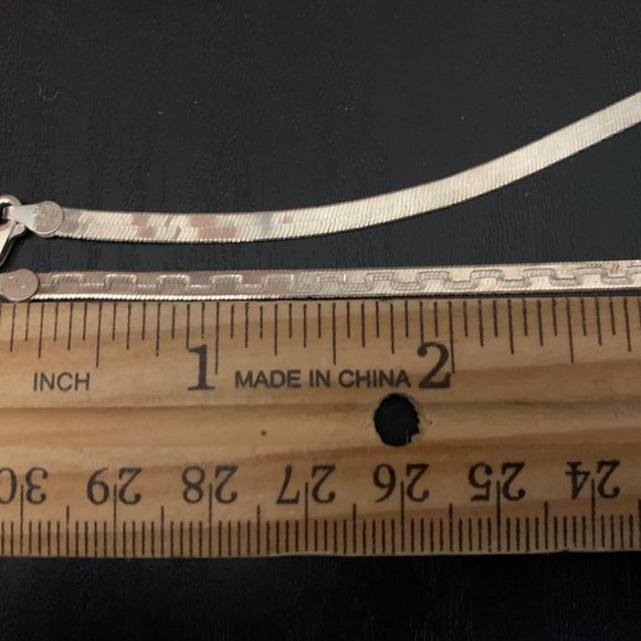 Sterling Herringbone Necklace - Picture 7 of 9